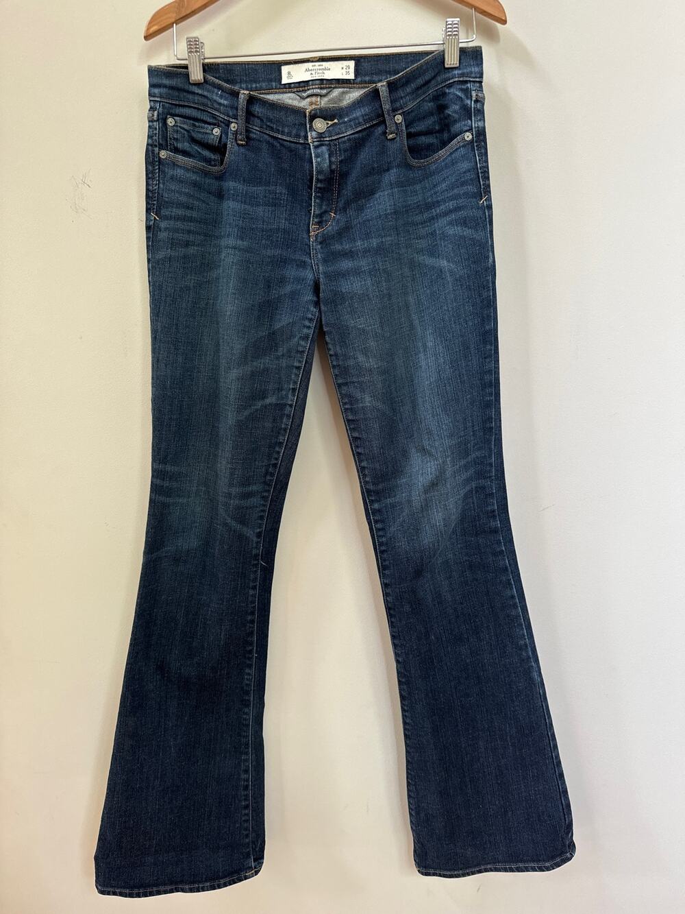 Abercrombie & Fitch Perfect Stretch Flare Bootcut Jeans Medium/Dark Wash 8 Long